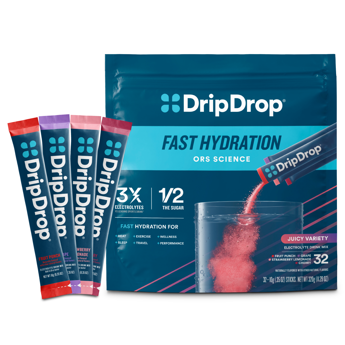 dripdrop-juicy-variety-pack-electrolyte-powder-8-oz-sticks-32-count-t9 Juicy_Variety_-_32ct_-_Transparent.png