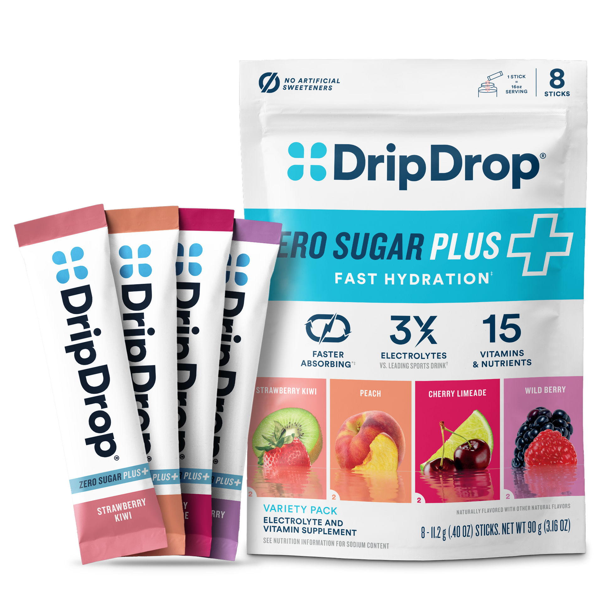 dripdrop-zero-sugar-plus-strawberry-kiwi-peach-cherry-limeade-wild-berry-16-oz-sticks-8-count-z2 Pouch_8ct_Front16ozSticks_VSPlus_Variety_B.png